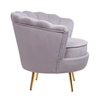 Низкое кресло ракушка Pearl Grey