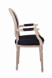 Мягкий стул с подлокотниками Delo Arm Black