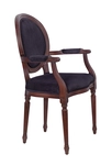Мягкий стул с подлокотниками Delo Kora Arm Black