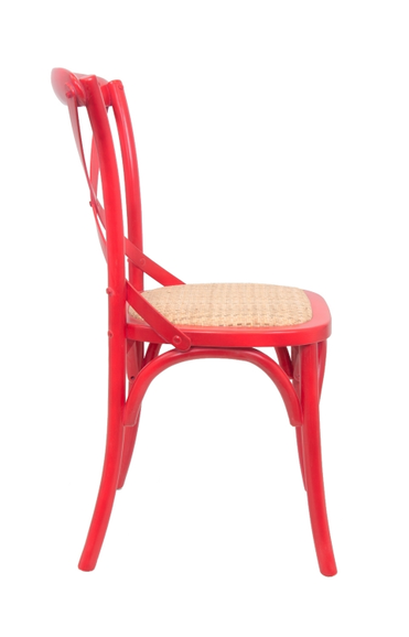 Стул ретро Cross Back Red