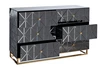 KFG126 Комод с матовой зерк. отделкой 6 ящиков 
