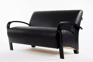  Диван Балатэль  Экокожа черный каркас  Венге структура